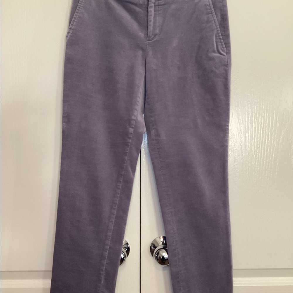 Banana Republic Petite Women's Lavender Straight Leg Corduroy Pants